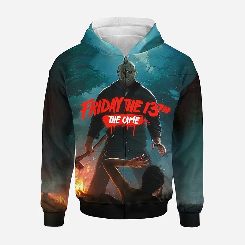 Zip up Hoodie Horror Friday The 13th Movie 3D Printed New Casual Hoody Men Women Children Fashion Harajuku Zipper Sweatshirt
Zip up Hoodie Horror Friday The 13th Movie 3D Printed New Casual Hoody Men Women Children Fashion Harajuku Zipper Sweatshirt