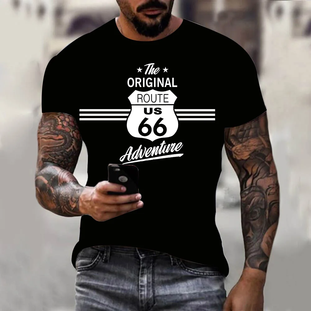 Summer New Men's Retro T-shirt US Route 66 Letter Print Short-Sleeved Oversized Loose y2k Clothes O Neck Top Streetwear 6xl
Summer New Men's Retro T-shirt US Route 66 Letter Print Short-Sleeved Oversized Loose y2k Clothes O Neck Top Streetwear 6xl