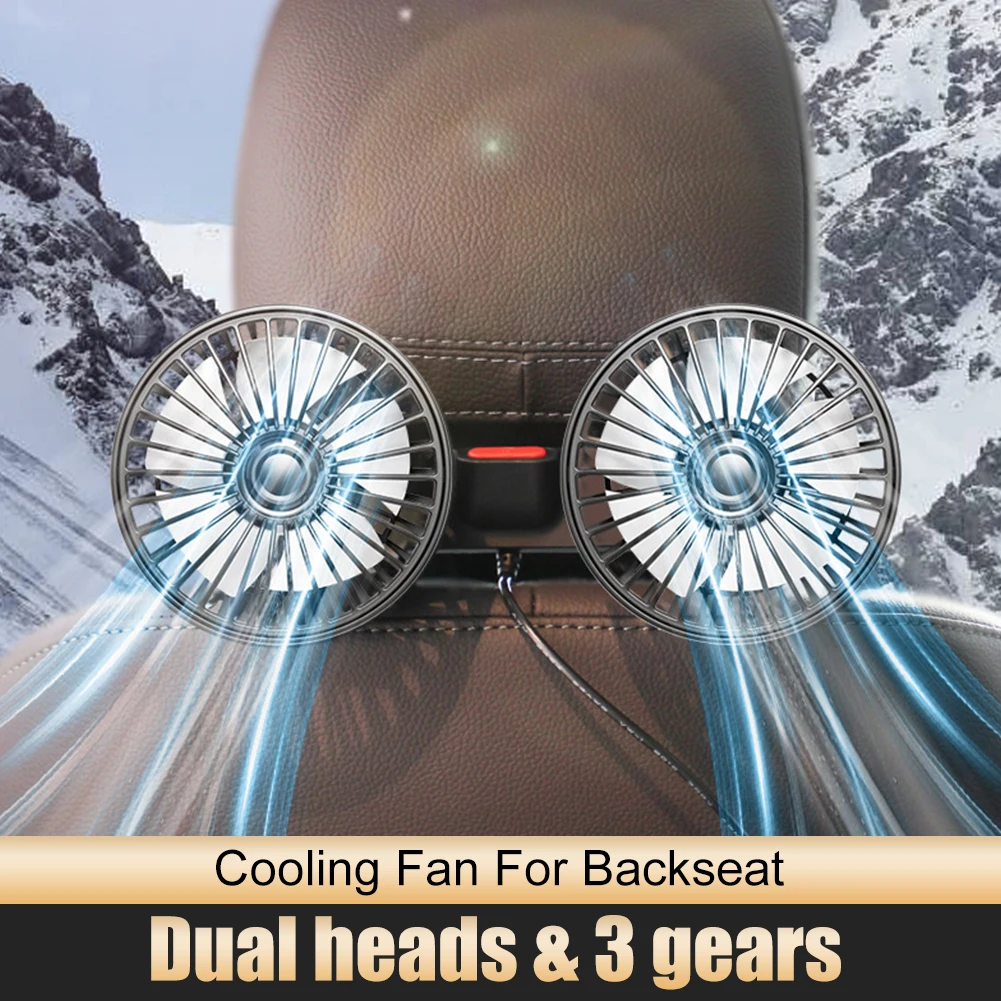 Universal Car Fan Double Head 3 Gear 360-Degree Adjustable Cooling Fan Backseat Headrest Fan For BMW VW Tesla Benz Truck
Universal Car Fan Double Head 3 Gear 360-Degree Adjustable Cooling Fan Backseat Headrest Fan For BMW VW Tesla Benz Truck