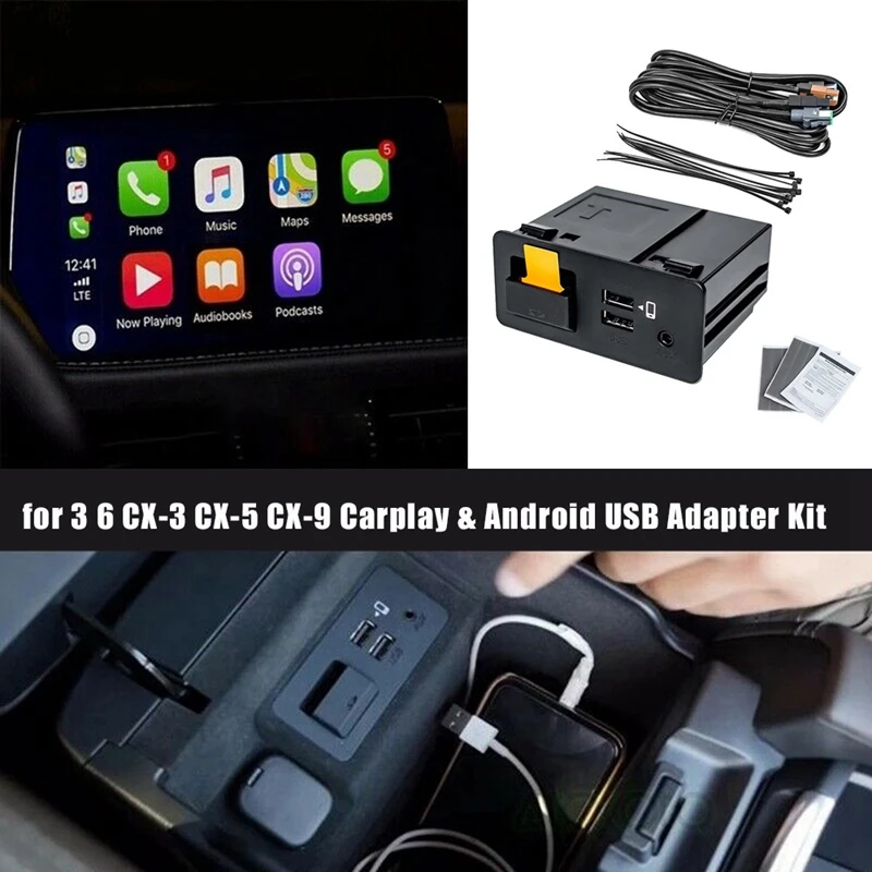 For Mazda 2 3 6 CX-3 CX-5 CX-9 For Apple Carplay Android USB Aux Miata Interface Port Hub Adapter TK78-66-9U0C 00008FZ34
For Mazda 2 3 6 CX-3 CX-5 CX-9 For Apple Carplay Android USB Aux Miata Interface Port Hub Adapter TK78-66-9U0C 00008FZ34