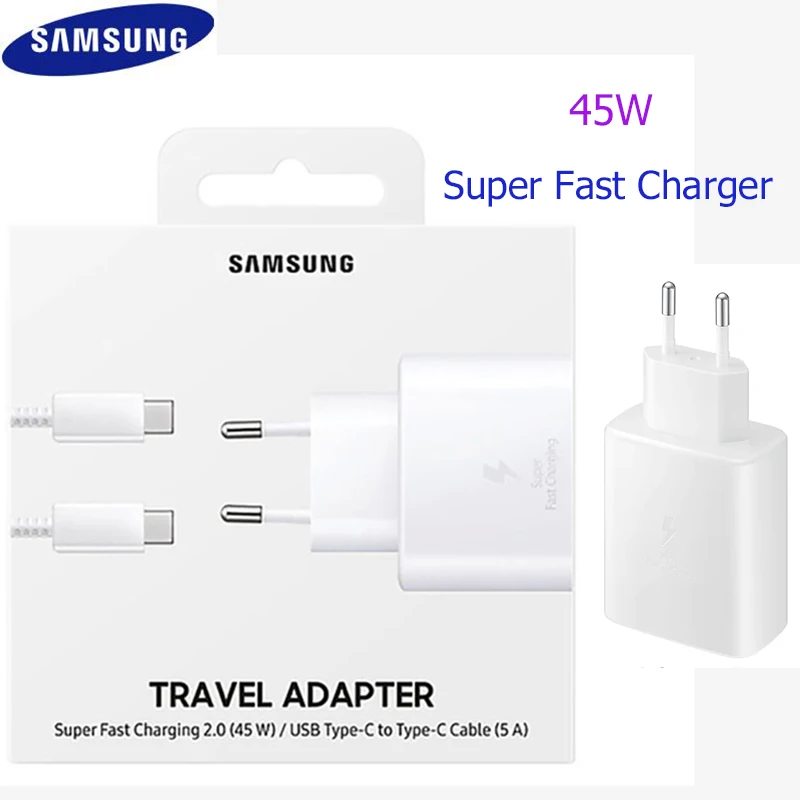 Samsung charger 45W Super Fast Charge EP-TA845 For Samsung GALAXY S20 S10 Note 10 Plus S20 Note 20 Ultra 5G A91 A80 S20+ Note10+
Samsung charger 45W Super Fast Charge EP-TA845 For Samsung GALAXY S20 S10 Note 10 Plus S20 Note 20 Ultra 5G A91 A80 S20+ Note10+