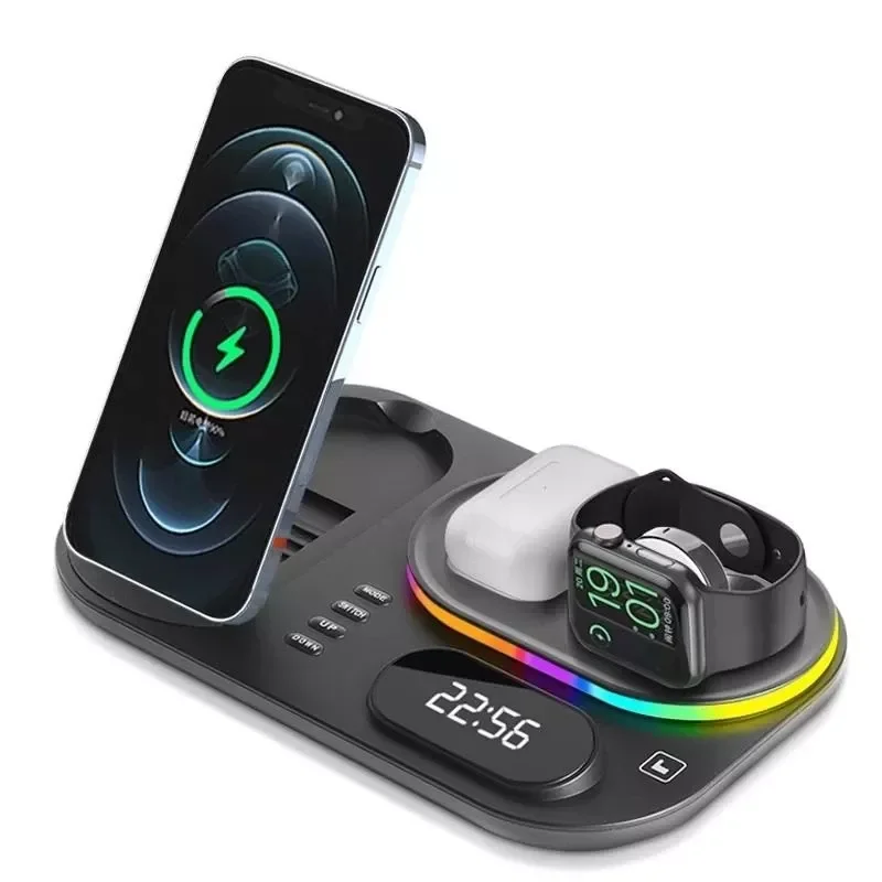 Беспроводное зарядное устройство 4 в 1 для iPhone13 Pro 12 11Pro Max, док-станция для быстрой зарядки для Apple Watch 7 6/Airpods Pro, 30 Вт
Беспроводное зарядное устройство 4 в 1 для iPhone13 Pro 12 11Pro Max, док-станция для быстрой зарядки для Apple Watch 7 6/Airpods Pro, 30 Вт