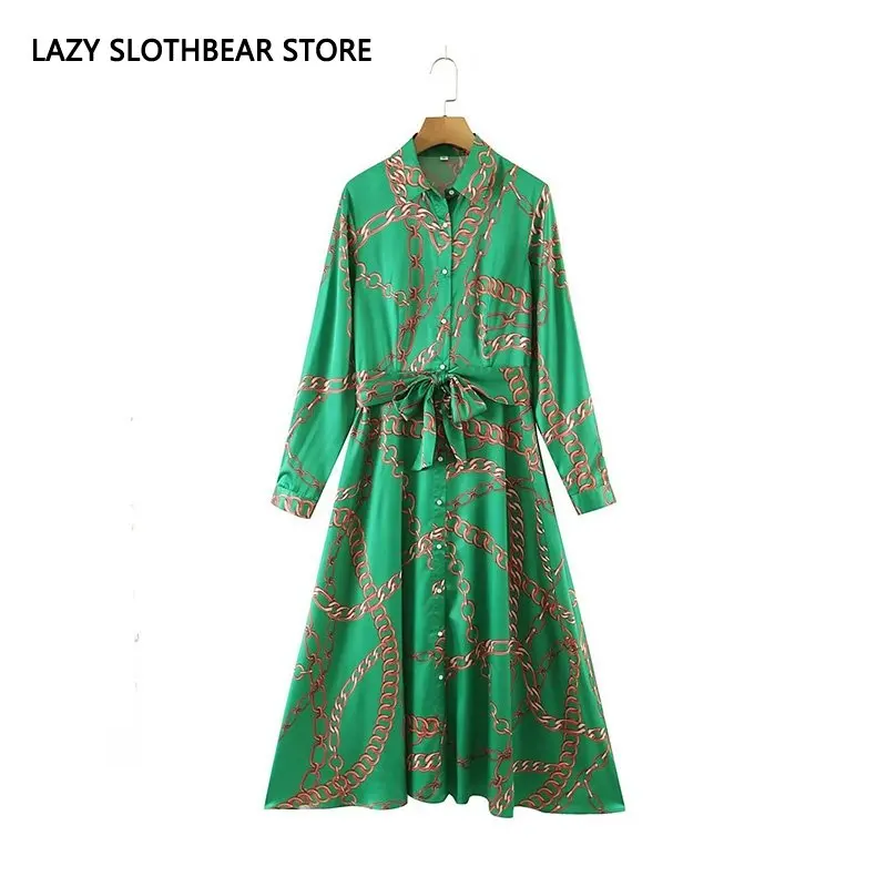 Casual Women Floral Print Puff Sleeve Vacation Dress Turn Down Collar Office A line Dress With Sash Street wear
Casual Women Floral Print Puff Sleeve Vacation Dress Turn Down Collar Office A line Dress With Sash Street wear