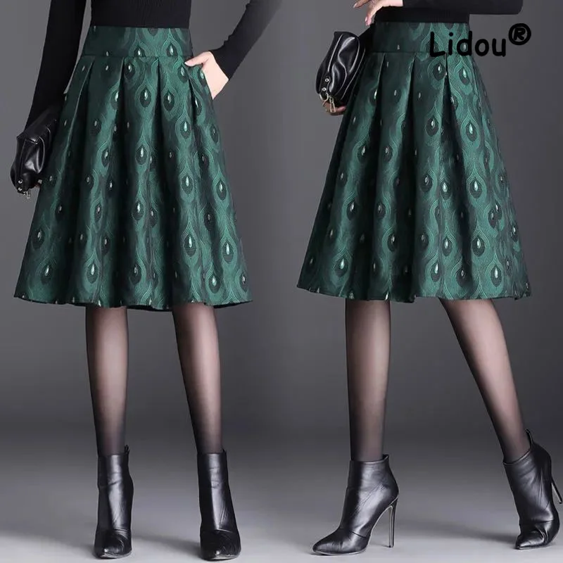 Casual Printing New Half Skirt Women's Fashion Style Retro Umbrella Skirt High Waist Lady Mid Length A-line Pleated Skirt
Casual Printing New Half Skirt Women's Fashion Style Retro Umbrella Skirt High Waist Lady Mid Length A-line Pleated Skirt