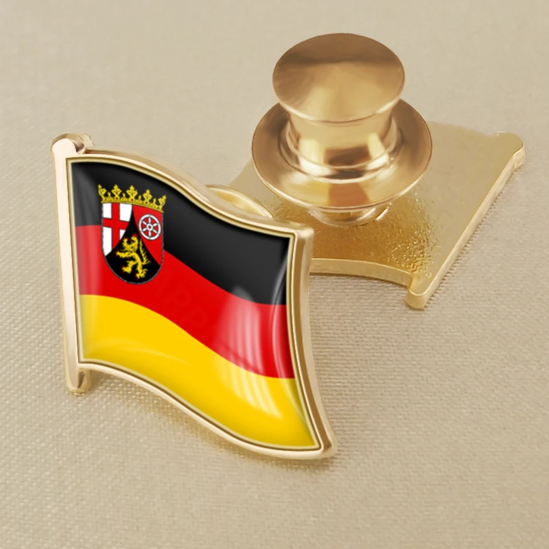 Coat of Arms Rhineland Palatinate Germany Flag Brooch Badges Lapel Pins | Украшения и аксессуары
