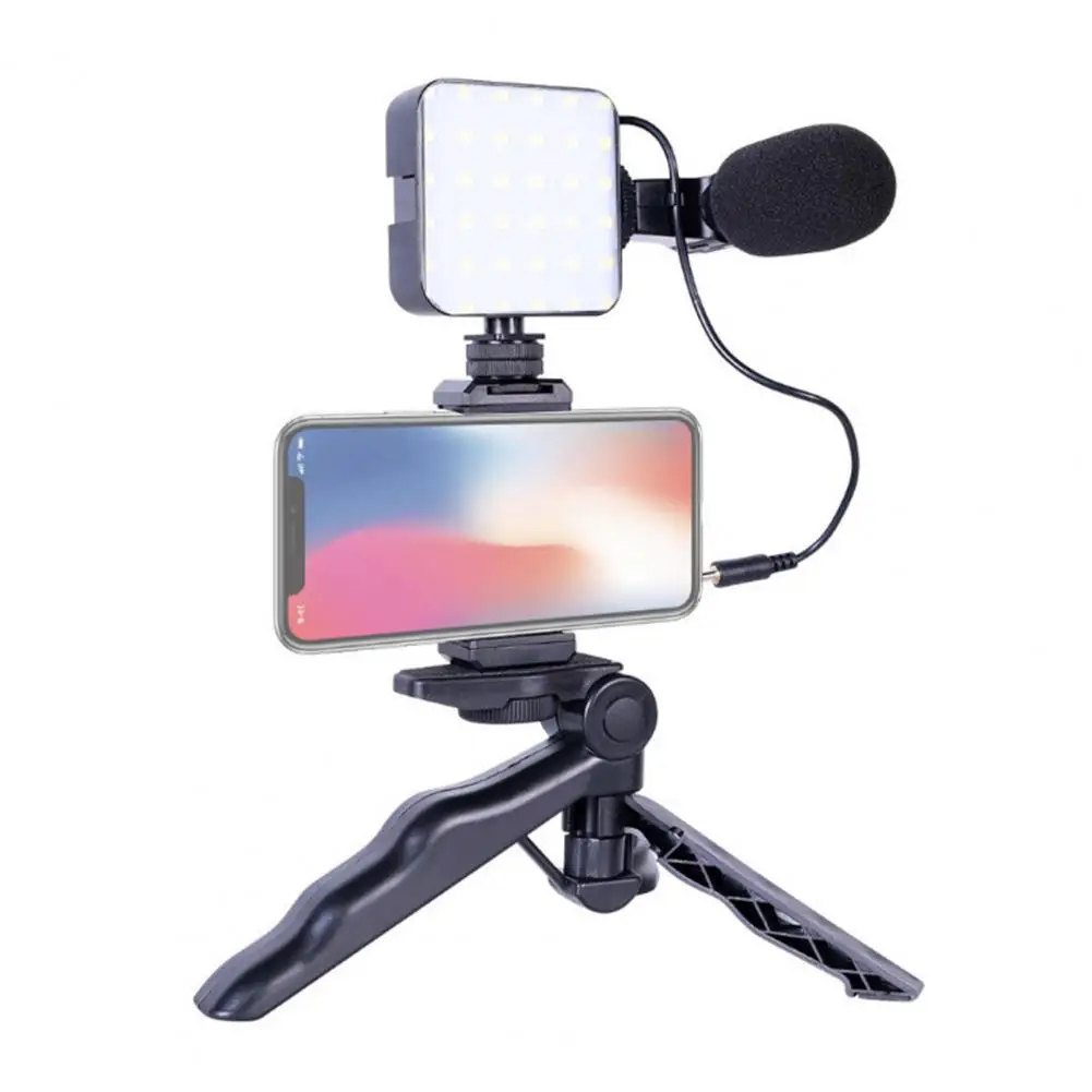 Phone Tripod 1 Set Stable Microphone Battery-operated Vlogging Kit Phone Tripod for Live Vlog Photography
Phone Tripod 1 Set Stable Microphone Battery-operated Vlogging Kit Phone Tripod for Live Vlog Photography