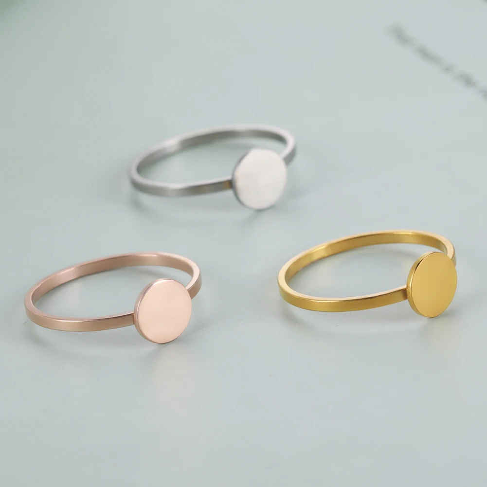 Simple Round Stainless Steel Jewelry Women's Ring Trendy Party Rings for Her Anniversary Memory Gifts
Simple Round Stainless Steel Jewelry Women's Ring Trendy Party Rings for Her Anniversary Memory Gifts