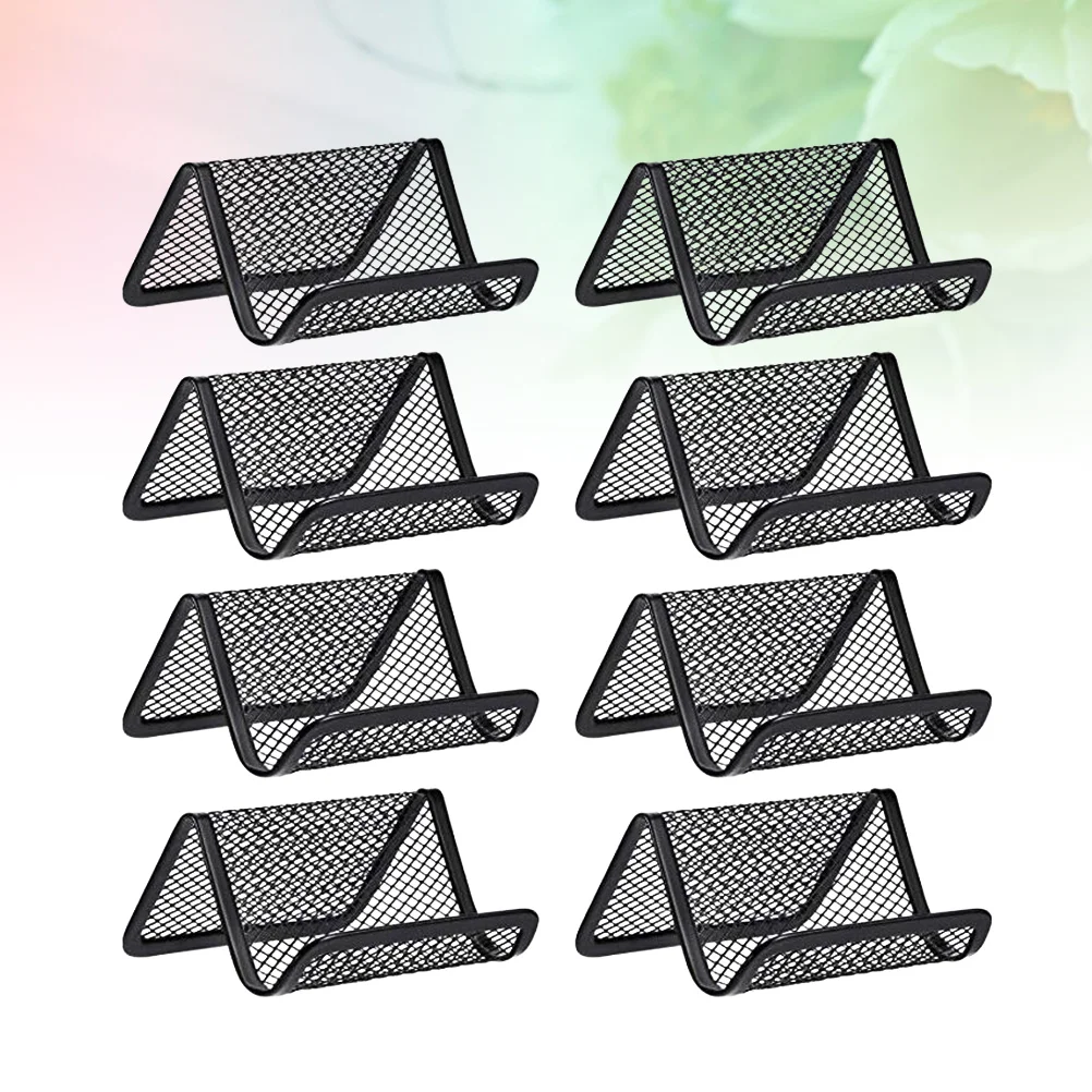 8pcs Iron Mesh Business Holder Cardcase Desktop Name Organizer Metal Business Rack for Home Office (Length Height and Width
8pcs Iron Mesh Business Holder Cardcase Desktop Name Organizer Metal Business Rack for Home Office (Length Height and Width