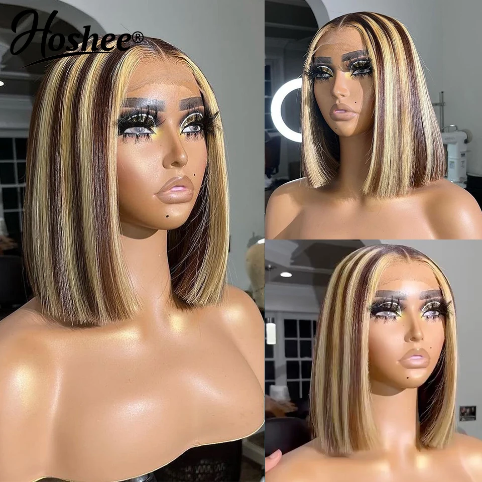 Straight Bob Wig Lace Closure Human Hair Wig Highlight Wigs Remy Hair Brazilian 613 Colored Short Bob Lace Front Wigs for Women
Straight Bob Wig Lace Closure Human Hair Wig Highlight Wigs Remy Hair Brazilian 613 Colored Short Bob Lace Front Wigs for Women