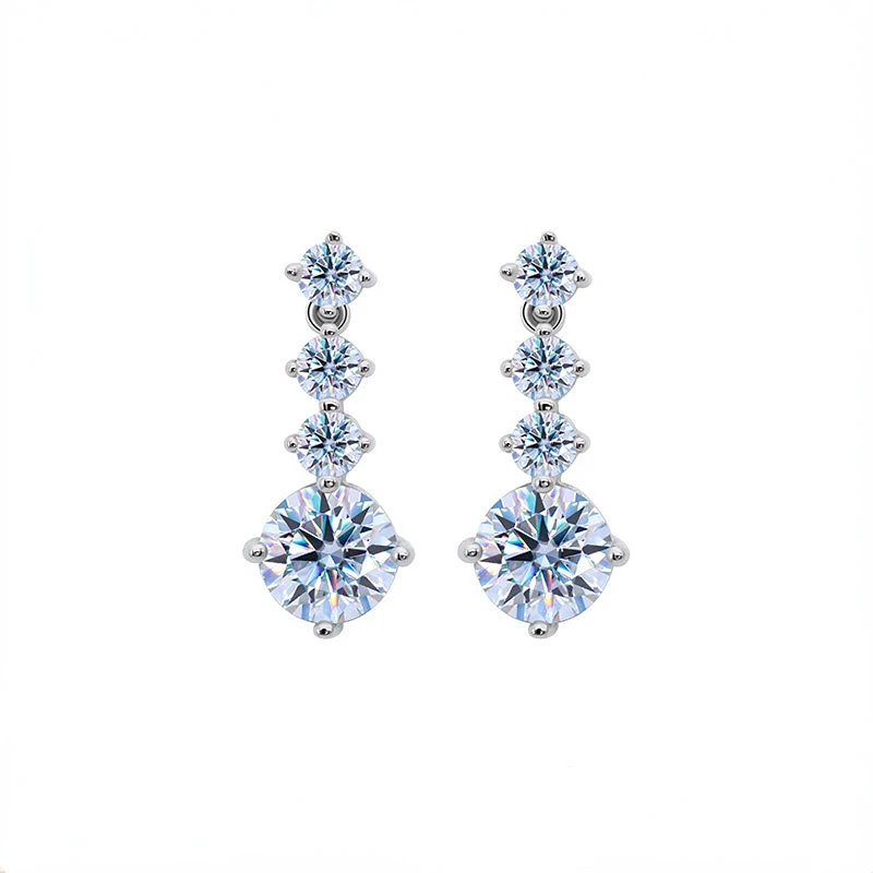 2.6CT Moissanite Stud Earrings S925 Sterling Silver Diamond Tester Fine Jewelry Certificate Wholesale
2.6CT Moissanite Stud Earrings S925 Sterling Silver Diamond Tester Fine Jewelry Certificate Wholesale