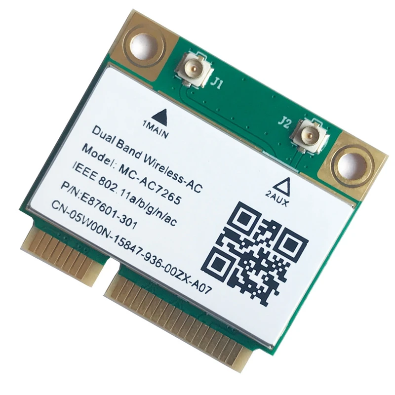 MC-AC7265 Wireless Network Card Mini PCI-E Gigabit Dual-Band 2.4Ghz/5Ghz BT 4.2 Network Card Support 802.11A/B/G/N/Ac
MC-AC7265 Wireless Network Card Mini PCI-E Gigabit Dual-Band 2.4Ghz/5Ghz BT 4.2 Network Card Support 802.11A/B/G/N/Ac