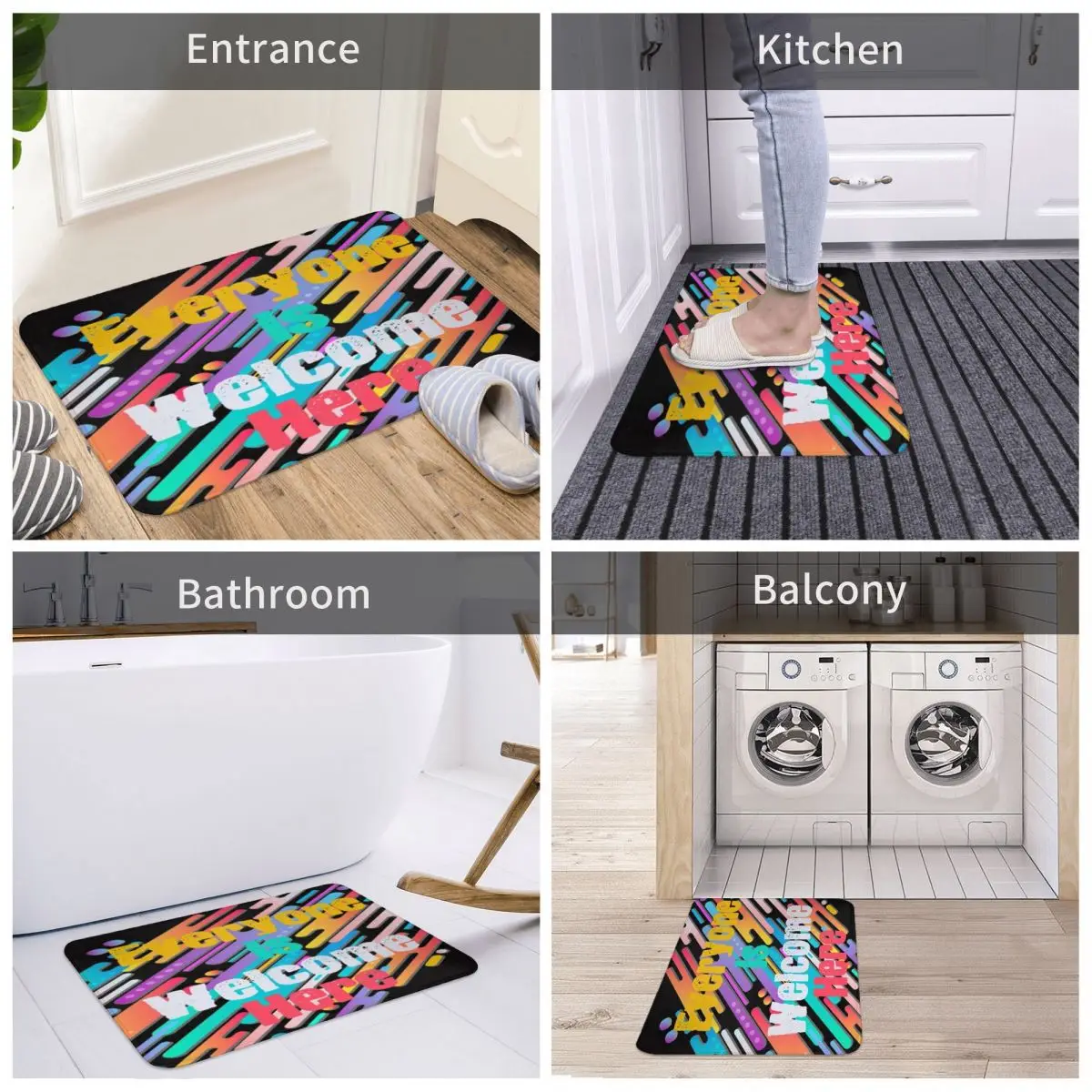 Bath Mat Everyone Is Welcome Here Decor 3D Rug Carpet Doormat Anti-slip Entrance Living Room Home Kitchen Antiwear Bedroom INS
Bath Mat Everyone Is Welcome Here Decor 3D Rug Carpet Doormat Anti-slip Entrance Living Room Home Kitchen Antiwear Bedroom INS