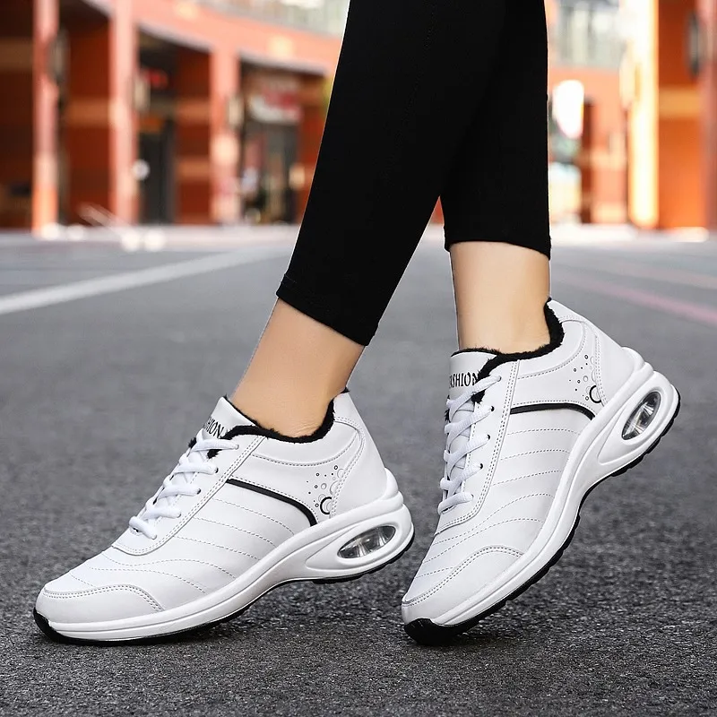 Warm Sneakers Women Fashion Leather Casual Shoes Air Cushion Running Shoes Comfortable Outdoor Waterproof Columbia Sports Shoes 
Warm Sneakers Women Fashion Leather Casual Shoes Air Cushion Running Shoes Comfortable Outdoor Waterproof Columbia Sports Shoes