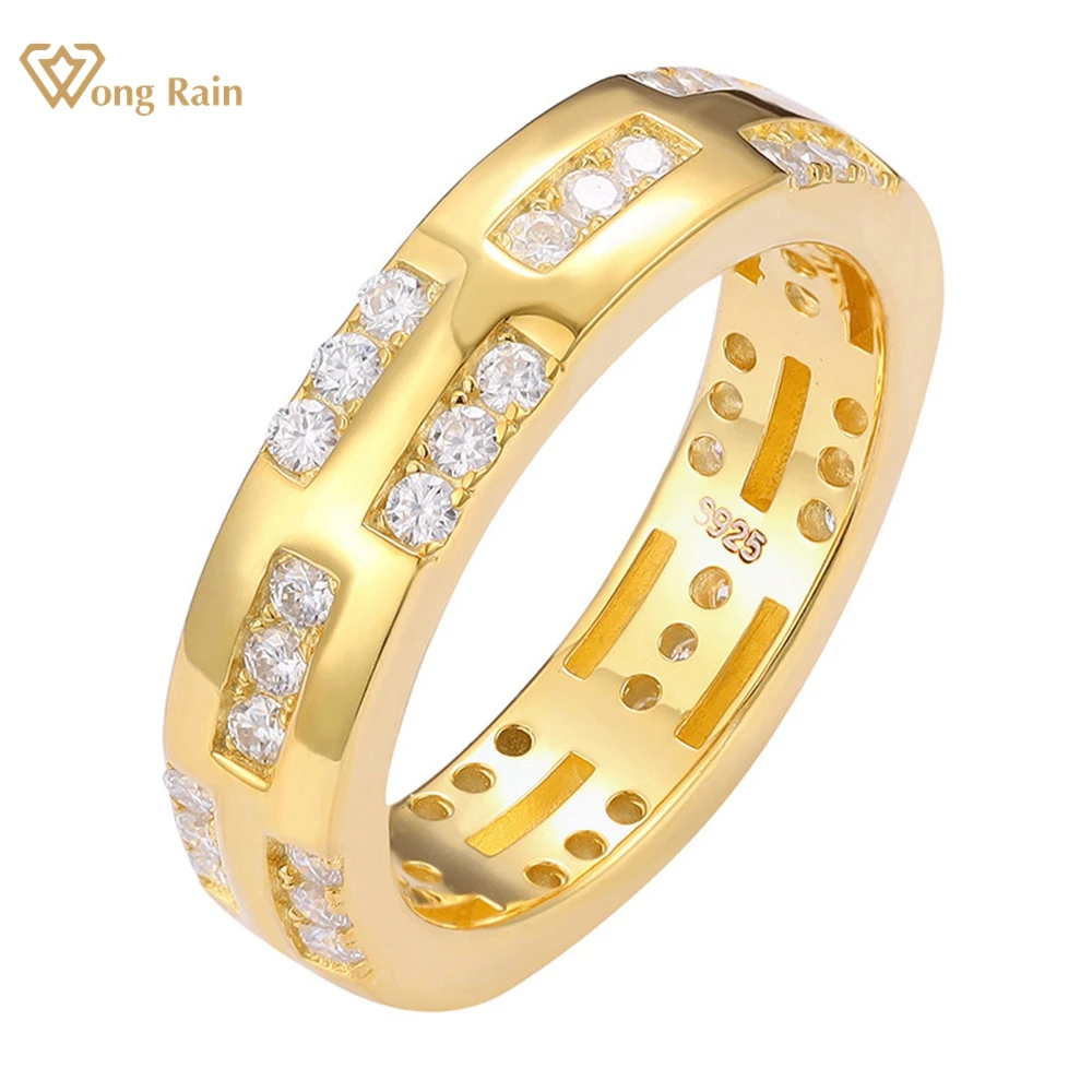 Wong Rain 18K Gold Plated 925 Sterling Silver Sparkling Real Moissanite Pass Test Diamonds Fine Women Ring Jewelry Wedding Band
Wong Rain 18K Gold Plated 925 Sterling Silver Sparkling Real Moissanite Pass Test Diamonds Fine Women Ring Jewelry Wedding Band