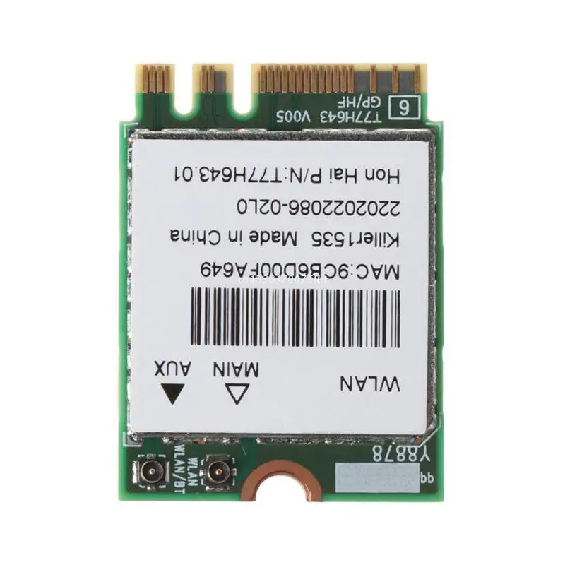 Адаптер Wi-Fi Killer 1535 1525 QCNFA364A AC M.2 NGFF для MSI GT72/GS60/GE62/GE72/PE60/PE70, дропшиппинг Dell
Адаптер Wi-Fi Killer 1535 1525 QCNFA364A AC M.2 NGFF для MSI GT72/GS60/GE62/GE72/PE60/PE70, дропшиппинг Dell