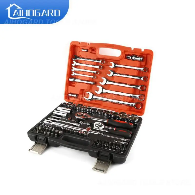 82pcs Sleeve combination tool Ratchet Handle Auto Repair Auto Insurance Vehicle Toolbox Set 1/4 Inch Car Spark Plug Sockets
82pcs Sleeve combination tool Ratchet Handle Auto Repair Auto Insurance Vehicle Toolbox Set 1/4 Inch Car Spark Plug Sockets