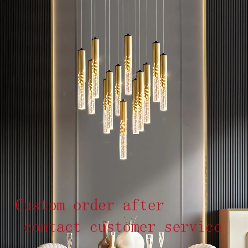 Nordic light luxury duplex villa crystal chandelier postmodern hotel lobby chandelier
Nordic light luxury duplex villa crystal chandelier postmodern hotel lobby chandelier
