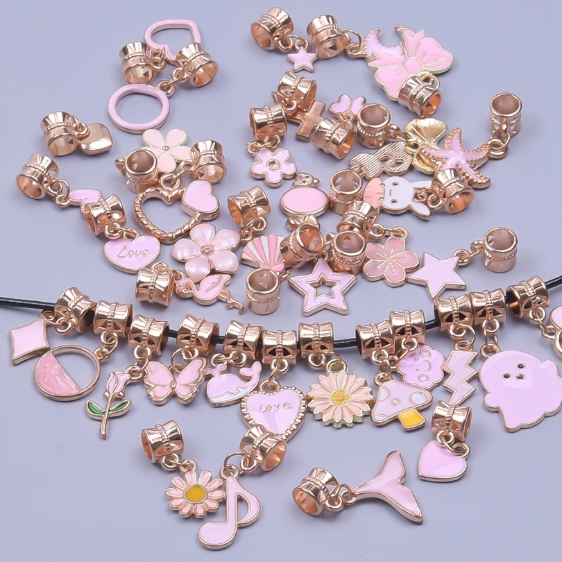 10/20/30/40 Mixed Kawaii Pink Enamel Charms With Big Hole Beads Gold Color Heart Animal Flower Pendant Charm DIY Jewelry Making
10/20/30/40 Mixed Kawaii Pink Enamel Charms With Big Hole Beads Gold Color Heart Animal Flower Pendant Charm DIY Jewelry Making