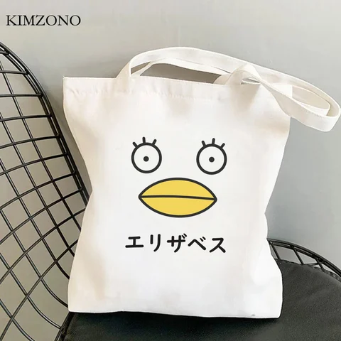 Экологичная сумка для покупок Gintama, шоппер для продуктов, Джутовая сумка