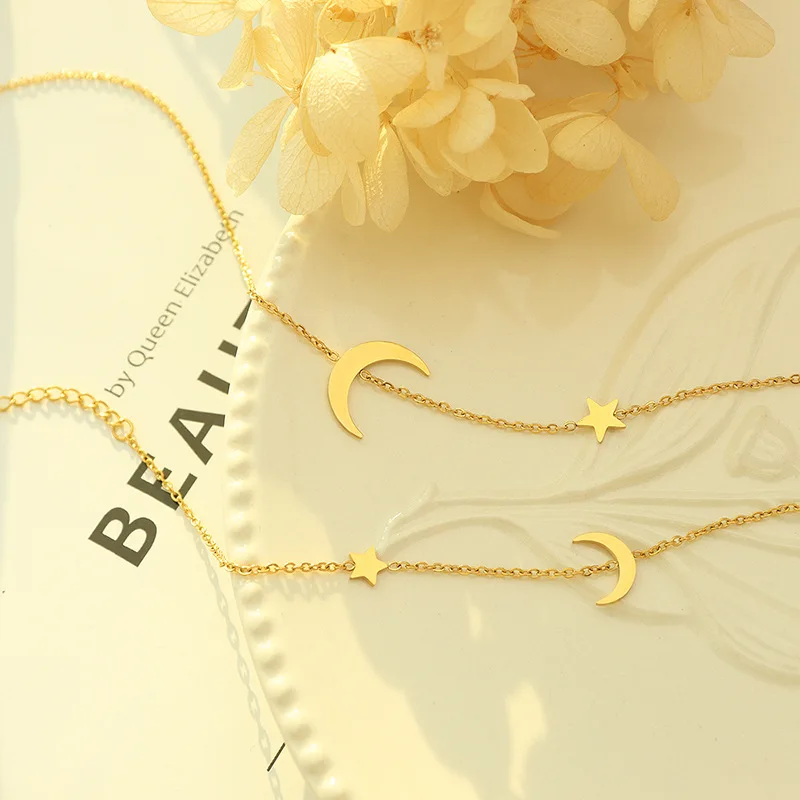 Star Moon Bracelet Titanium Steel Necklace For Women Gold Necklaces Bracelets Fashion Jewelry 2022 New Simple Versatile
Star Moon Bracelet Titanium Steel Necklace For Women Gold Necklaces Bracelets Fashion Jewelry 2022 New Simple Versatile