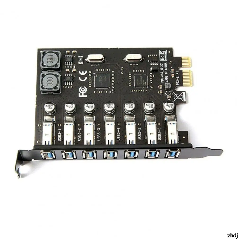 Плата PCIE к USB 3,0, адаптер с 7 портами, плата расширения настольного компьютера PCIE, Бесплатный внешний источник питания, чип NEC, Прямая поставка
Плата PCIE к USB 3,0, адаптер с 7 портами, плата расширения настольного компьютера PCIE, Бесплатный внешний источник питания, чип NEC, Прямая поставка