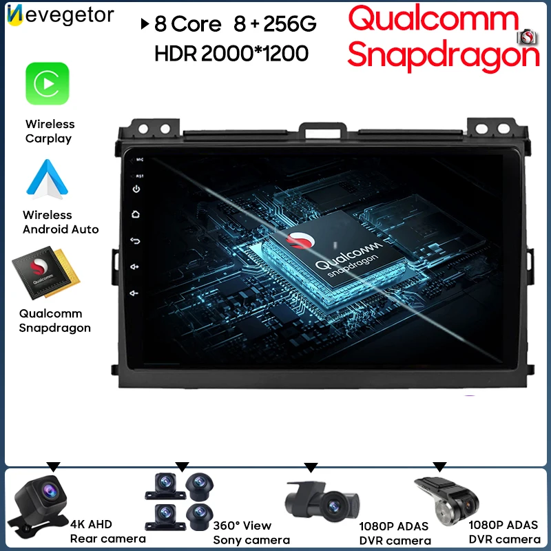 For Toyota LAND CRUISER Prado 120 2003-2009 Android 13 Qualcomm Snapdragon8 core Intelligent System Bluetooth Carplay
For Toyota LAND CRUISER Prado 120 2003-2009 Android 13 Qualcomm Snapdragon8 core Intelligent System Bluetooth Carplay