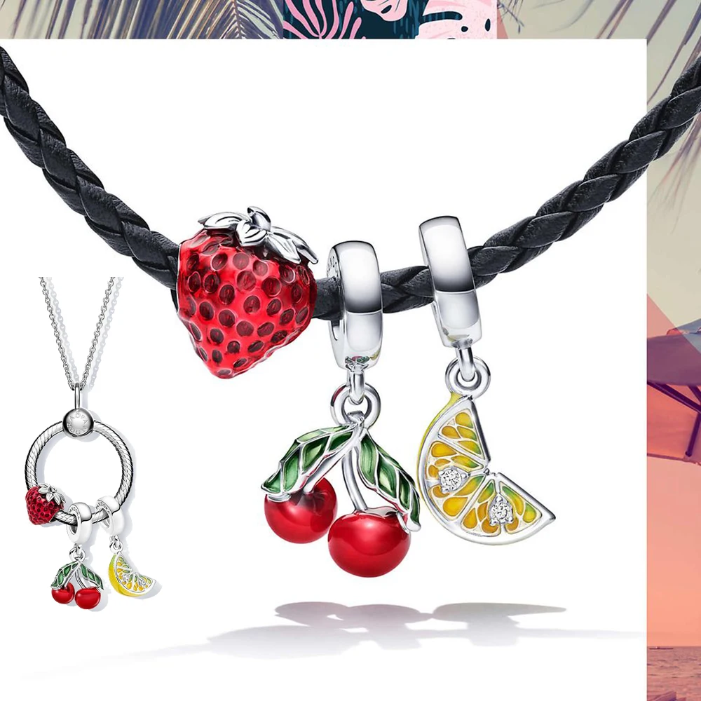 2022 New Fruit Party Collection 925 Sterling Silver Bracelet Necklace Set for Pandora DIY Charm Women Jewelry Party Gifts plata
2022 New Fruit Party Collection 925 Sterling Silver Bracelet Necklace Set for Pandora DIY Charm Women Jewelry Party Gifts plata