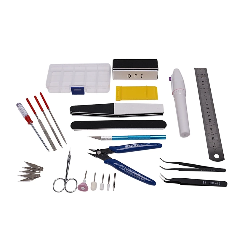 DIY Gundam Modeler Basic Tools Set Hobby Building Tools Kit With A Plastic Case For Professional Model Building Repairing And Fi
DIY Gundam Modeler Basic Tools Set Hobby Building Tools Kit With A Plastic Case For Professional Model Building Repairing And Fi