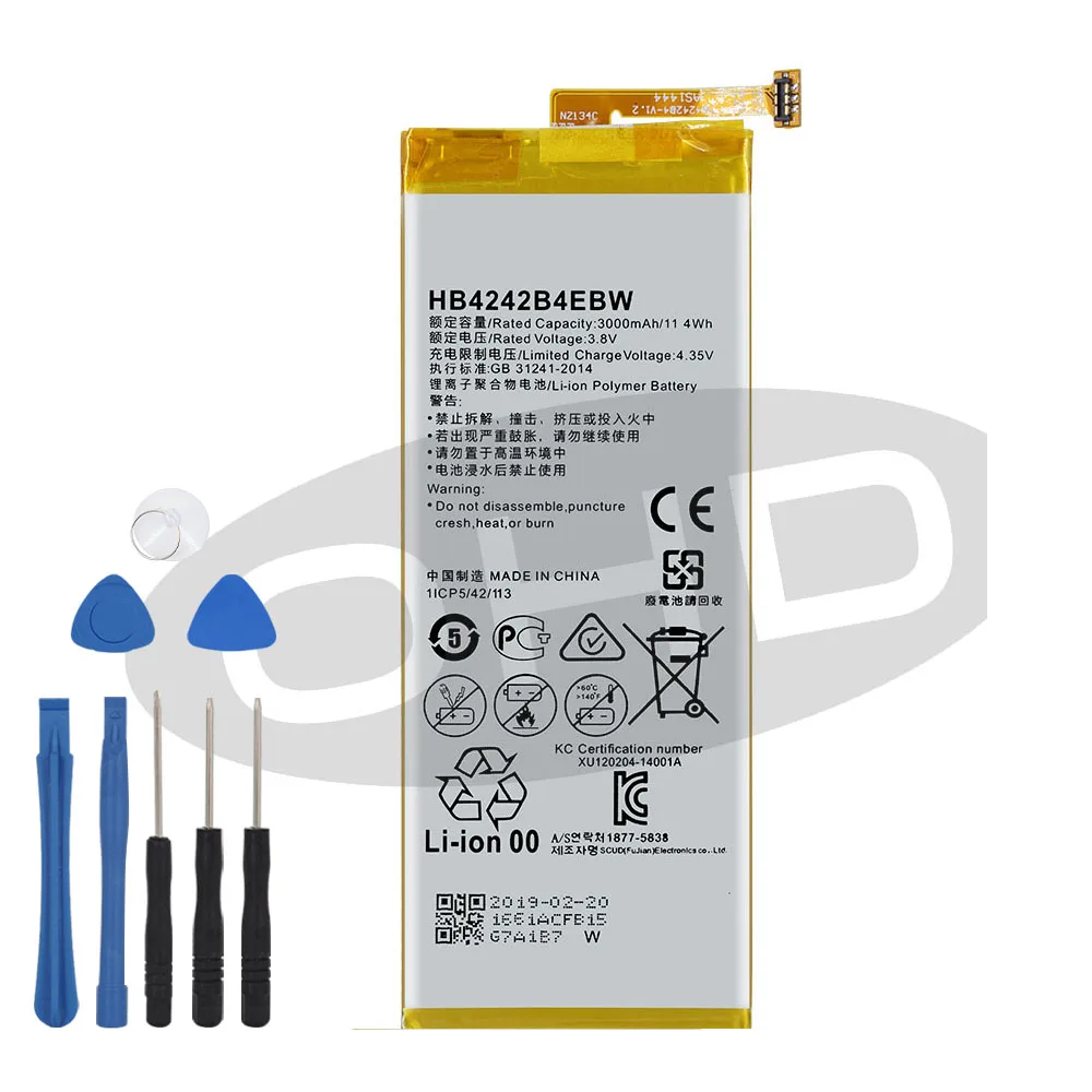 Original HB4242B4EBW Battery for Huawei honor 4X honor 6 honor che2-l11 H60-L01 H60-L02 H60-L11 H60-L04 HB4242B4EBW 3000mAh
Original HB4242B4EBW Battery for Huawei honor 4X honor 6 honor che2-l11 H60-L01 H60-L02 H60-L11 H60-L04 HB4242B4EBW 3000mAh