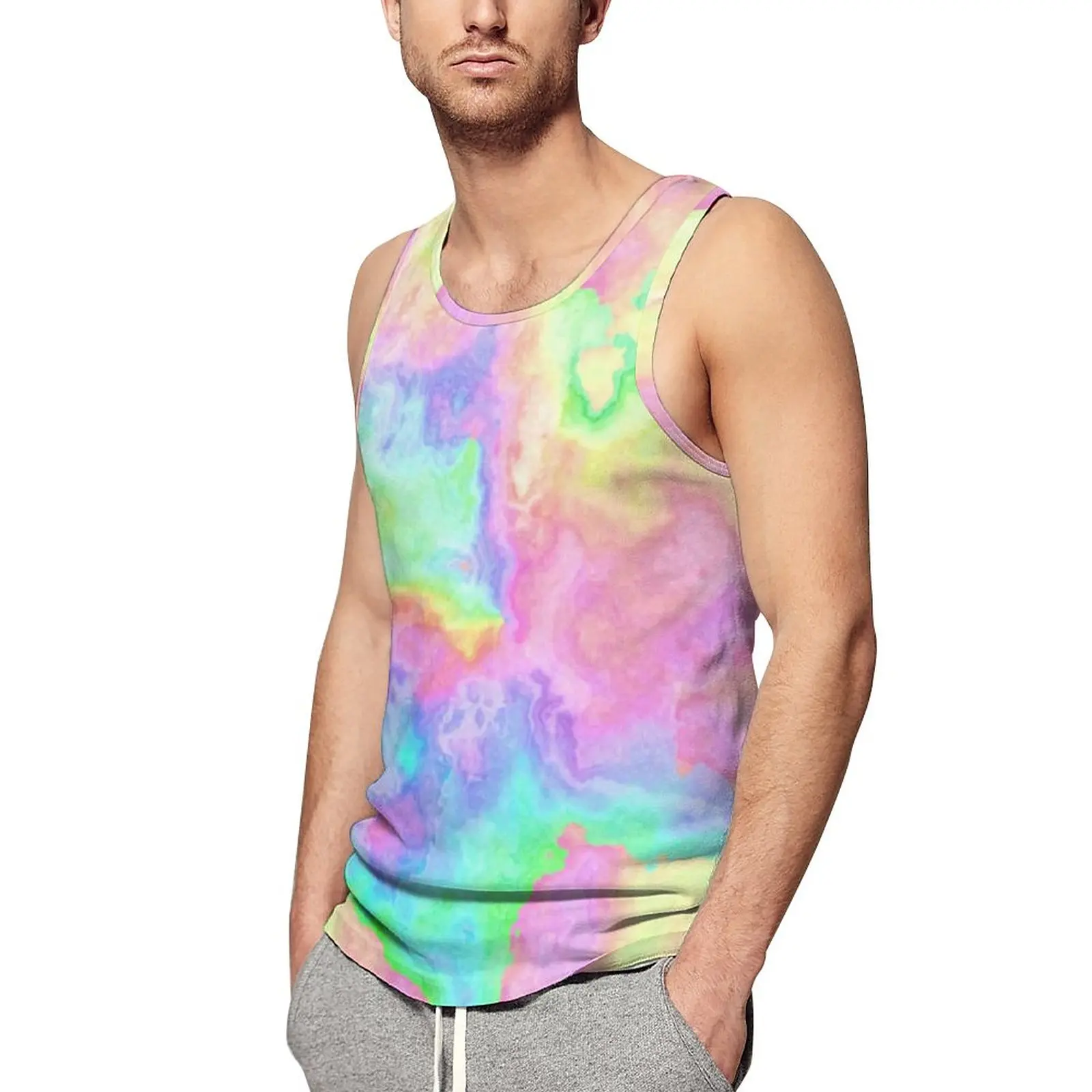 Rainbow Tie Dye Marble Tank Top Males Stone Pastels Abstract Art Muscle Tops Daily Workout Graphic Sleeveless Vests Large Size
Rainbow Tie Dye Marble Tank Top Males Stone Pastels Abstract Art Muscle Tops Daily Workout Graphic Sleeveless Vests Large Size