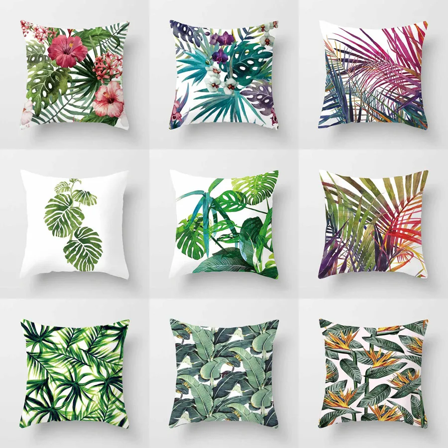 Tropical Plant Cushion Cover Polyester Green Leaf Decorative Pillow Cover Throw Pillow Cover Home Cushion Cover
Tropical Plant Cushion Cover Polyester Green Leaf Decorative Pillow Cover Throw Pillow Cover Home Cushion Cover