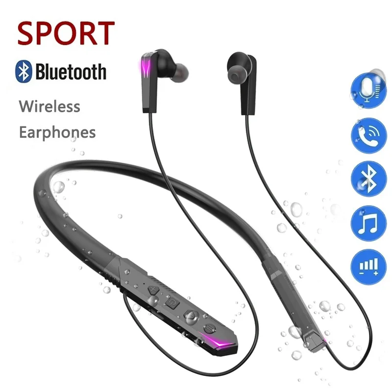 Wireless Earphone Bluetooth 5.0 Headset IPX5 Waterproof Magnetic Neckbnd Earbuds Sport Headphones With Mic For iphone Huawei
Wireless Earphone Bluetooth 5.0 Headset IPX5 Waterproof Magnetic Neckbnd Earbuds Sport Headphones With Mic For iphone Huawei