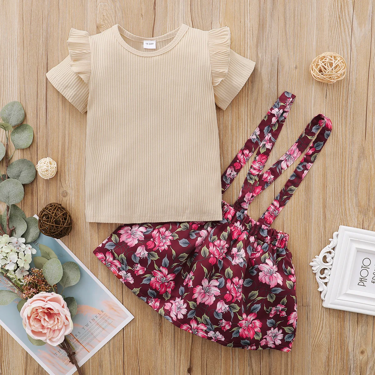 Baby Girl Clothes Toddler Casual Outfits Infant Solid Ruffle T-shirt + Floral Suspender Skirt 2pcs Set Children Clothing Sets
Baby Girl Clothes Toddler Casual Outfits Infant Solid Ruffle T-shirt + Floral Suspender Skirt 2pcs Set Children Clothing Sets