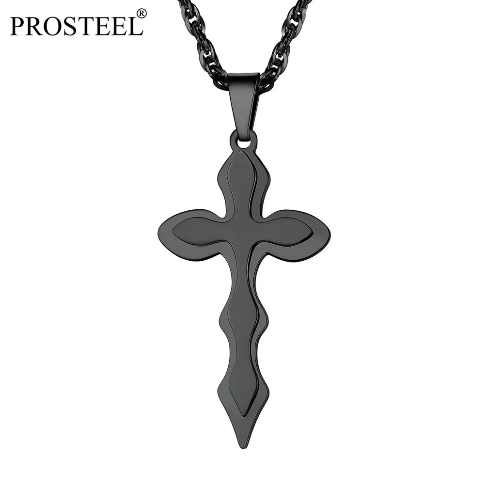 PROSTEEL Cross Pendant Chain Vintage Protection Christian Symbol Black/Gold Plated Necklace for Men/Women PSP2859
PROSTEEL Cross Pendant Chain Vintage Protection Christian Symbol Black/Gold Plated Necklace for Men/Women PSP2859