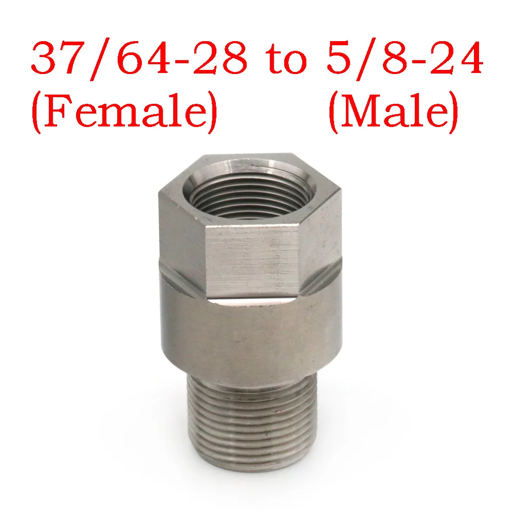 37/64-28 Female to 5/8-24 Male .578x28 Stainless Steel Thread Adapter Threads Changer SS Screw Converter .578*28
37/64-28 Female to 5/8-24 Male .578x28 Stainless Steel Thread Adapter Threads Changer SS Screw Converter .578*28
