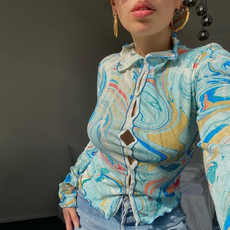 2021 Autumn Winter Print Hollow Out T Shirts Women Blue Y2K Turtleneck Fashion Basic Casual Sexy Crop Tops Harajuku Streetwear
2021 Autumn Winter Print Hollow Out T Shirts Women Blue Y2K Turtleneck Fashion Basic Casual Sexy Crop Tops Harajuku Streetwear