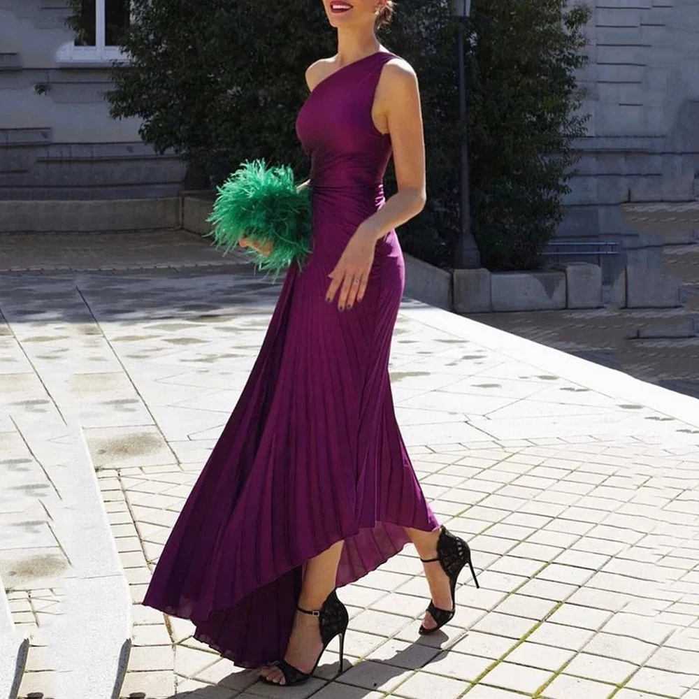 Beachbele Women Maxi Dress One Shoulder Pleated Solid Skirt Sleeveless Elegant and Casual For Dance Party Streetwear
Beachbele Women Maxi Dress One Shoulder Pleated Solid Skirt Sleeveless Elegant and Casual For Dance Party Streetwear