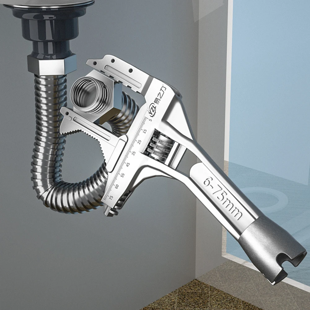 Adjustable Wrench Universal Spanner Aluminium Alloy Key Large Open End Wrench Hand Tools For Water Pipe Screw Bathroom
Adjustable Wrench Universal Spanner Aluminium Alloy Key Large Open End Wrench Hand Tools For Water Pipe Screw Bathroom
