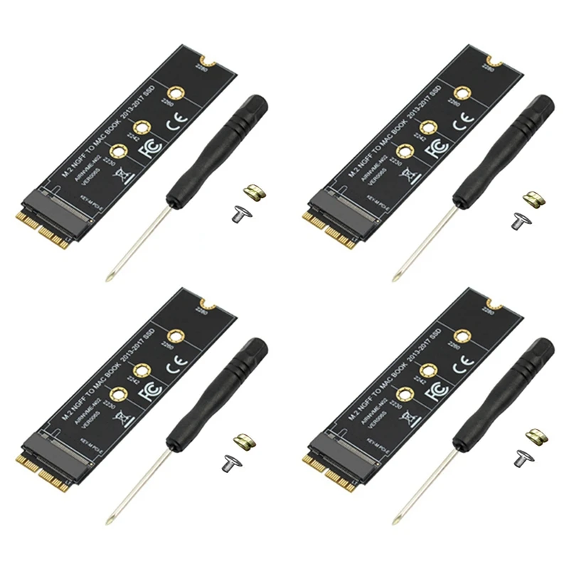 Преобразователь для SSD-накопителя 4х M.2 NVME для Air Pro Retina 2013-2017 NVME/AHCI, комплект SSD для A1465 A1466 A1398 A1502 
Преобразователь для SSD-накопителя 4х M.2 NVME для Air Pro Retina 2013-2017 NVME/AHCI, комплект SSD для A1465 A1466 A1398 A1502