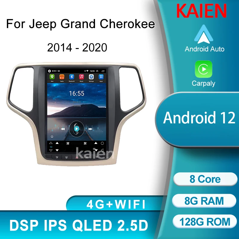 KAIEN For Jeep Grand Cherokee 2014-2020 Android Auto Navigation GPS Car Radio DVD Multimedia Video Player Stereo Carplay 4G DSP
KAIEN For Jeep Grand Cherokee 2014-2020 Android Auto Navigation GPS Car Radio DVD Multimedia Video Player Stereo Carplay 4G DSP