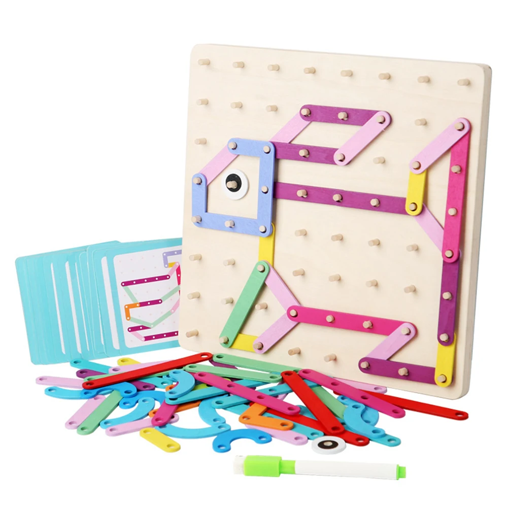 

Деревянная геодоска, игрушки Монтессори, цветная сортировочная игра, улучшение логического мышления, цифры, обучающие игрушки для мальчиков и девочек