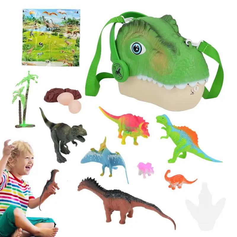 

Сумка для хранения головы динозавра, сумка-слинг, набор для игрушек животных, сумка для хранения игрушек, забавная и Реалистичная сумка для хранения игрушек 3D