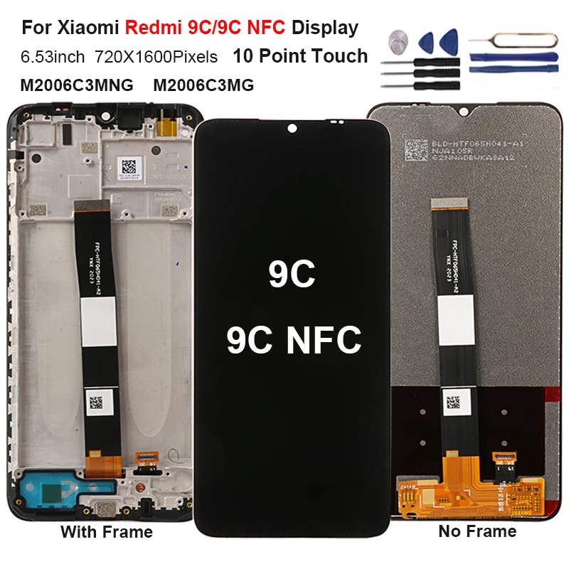 6.53"Display For Xiaomi Redmi 9C LCD Display Touch Screen Digitizer Assembly Replacement For Redmi 9C NFC LCD Screen 9 C Di
6.53"Display For Xiaomi Redmi 9C LCD Display Touch Screen Digitizer Assembly Replacement For Redmi 9C NFC LCD Screen 9 C Di