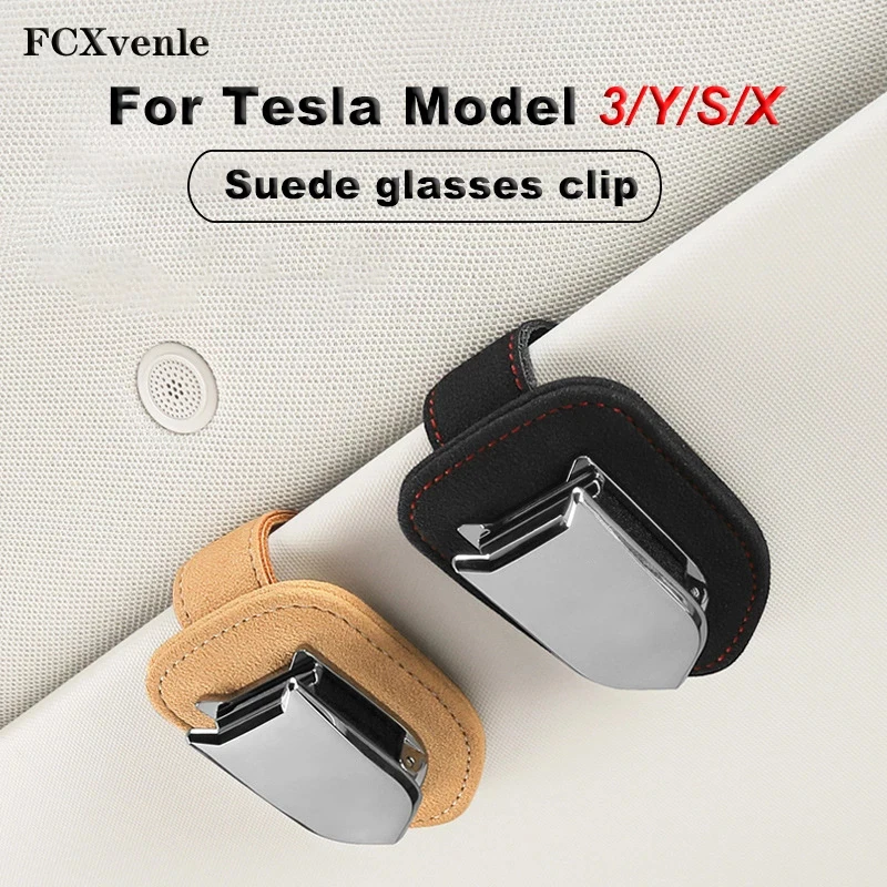 Suede Mirror Glasses Clip Sun Visor Multi-Function Glasses Case For Tesla Model 3 / Y / S / X 2021 2022 Interior Accessories 
Suede Mirror Glasses Clip Sun Visor Multi-Function Glasses Case For Tesla Model 3 / Y / S / X 2021 2022 Interior Accessories