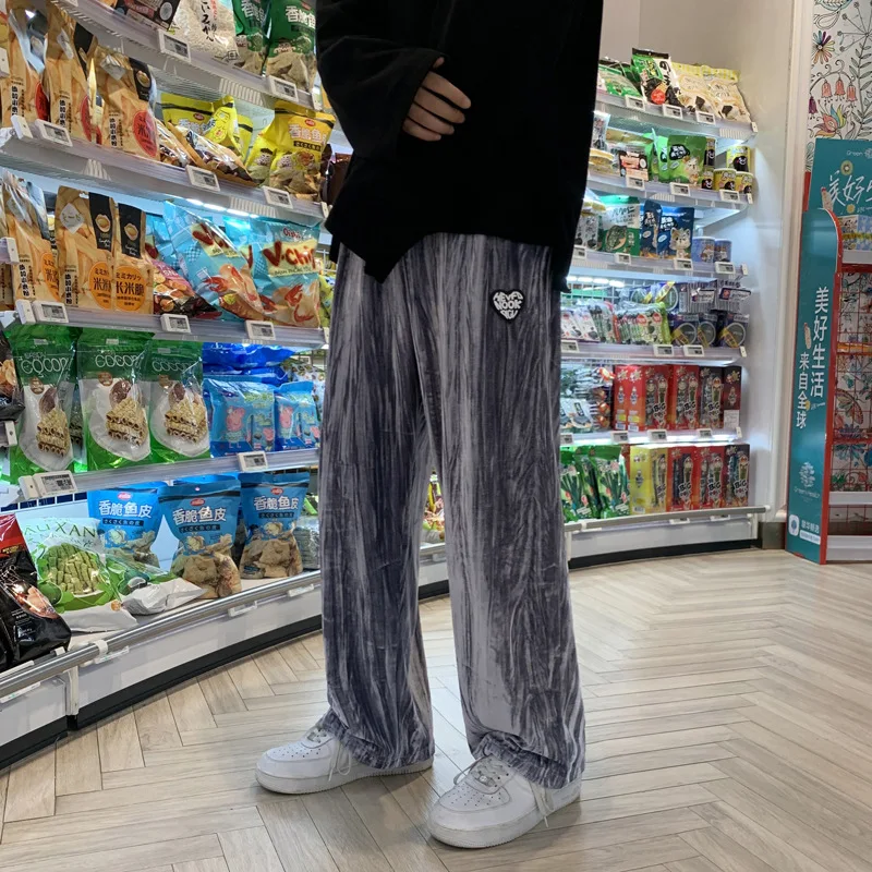 Velvet Casual Pants Men's Hong Kong Style Pendant Loose Trousers Spring and Autumn Youth Korean Version Trend Wide-leg Pants
Velvet Casual Pants Men's Hong Kong Style Pendant Loose Trousers Spring and Autumn Youth Korean Version Trend Wide-leg Pants