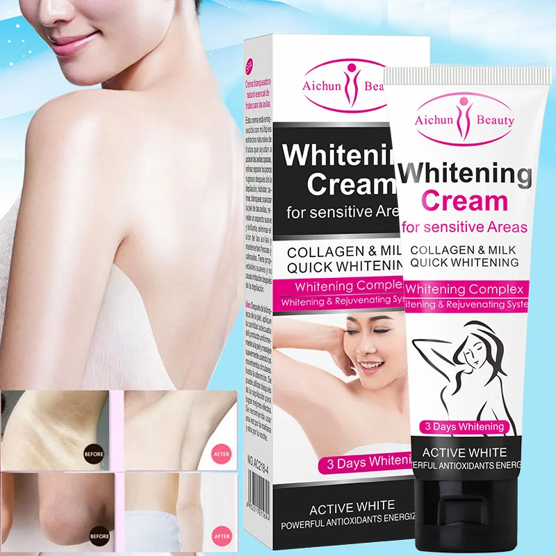 

3 Days Armpit Whitening Cream Skin Lightening Bleaching Cream for Underarm Dark Skin Legs Knees Whitening Intimate Body Lotion