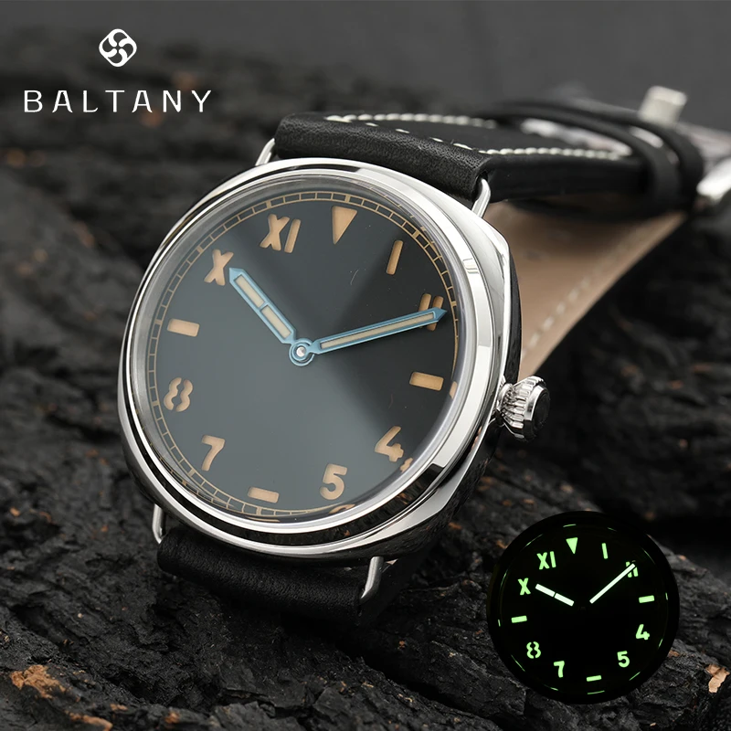 Baltany ST3600 California Sandwich Dial Men Watch Manual Winding Wristwatch Italian Military Retro Mechanical Wristwatch 10 Bar
Baltany ST3600 California Sandwich Dial Men Watch Manual Winding Wristwatch Italian Military Retro Mechanical Wristwatch 10 Bar