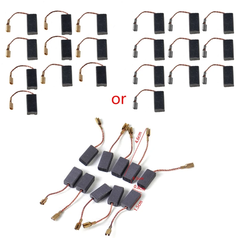 

10 Pcs Carbon Brushes Replacement for Bosch GWS6-100 D11 GWS 7-115