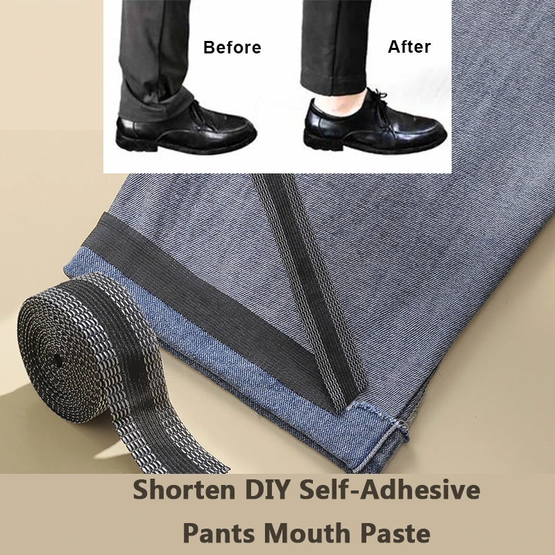 Quick Self-Adhesive Pants Paste Non-cutting Trouser Stickers Pants Edge Shorten Repair For Jean DIY Clothing Sewing Fabric
Quick Self-Adhesive Pants Paste Non-cutting Trouser Stickers Pants Edge Shorten Repair For Jean DIY Clothing Sewing Fabric