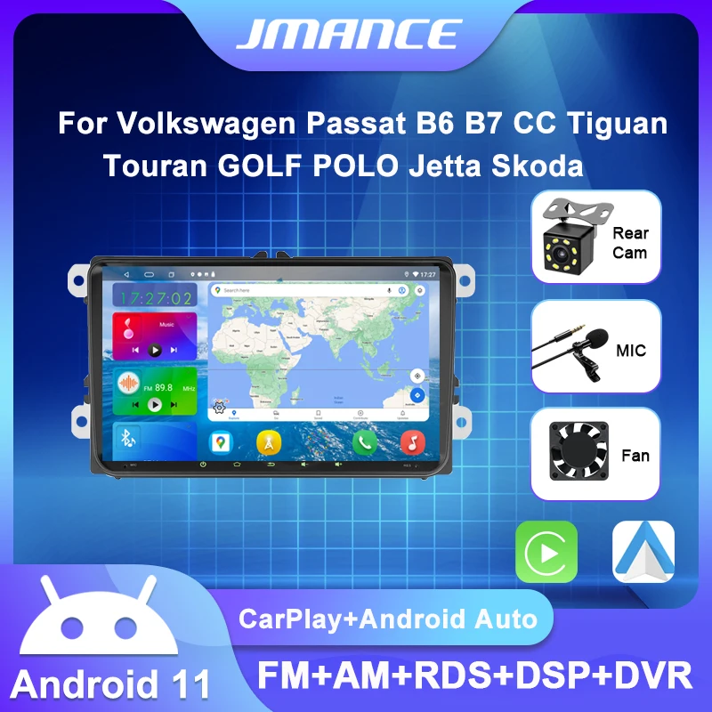JMANCE 2 Din Android Car Radio Multimedia Carplay For Volkswagen VW Passat B6 B7 CC Tiguan Touran GOLF POLO Skoda Autoradio GPS
JMANCE 2 Din Android Car Radio Multimedia Carplay For Volkswagen VW Passat B6 B7 CC Tiguan Touran GOLF POLO Skoda Autoradio GPS
